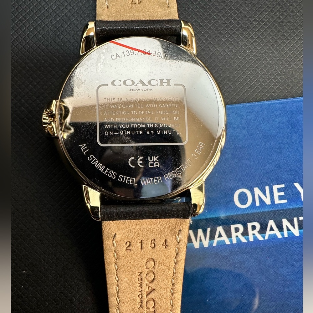 NWT Coach Timepiece with Gold Accents - Picture 3 of 8